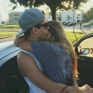 ❤ couple, amour, romance, baiser, étreinte, relation telegram sticker