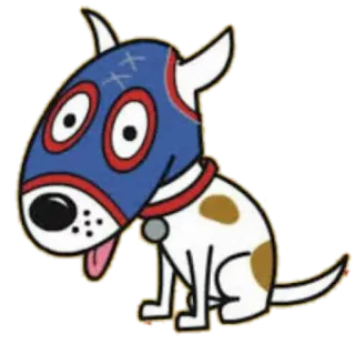 😋 собака, мультфильм, маска, животное whatsapp sticker