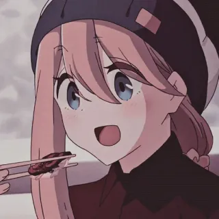 🌸 Ragazza anime, Mangiare sushi, Carino, Felice, Bacchette telegram sticker