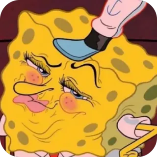 🫥 Spongebob Spongebob, Meme, Divertente, Cartone animato telegram sticker