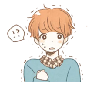 😥 !?  Anime, Pytanie, Postać, Manga, Słodkie, Naklejka telegram sticker