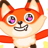 😍 fox, cute, cartoon, animal, heart eyes, kawaii telegram sticker