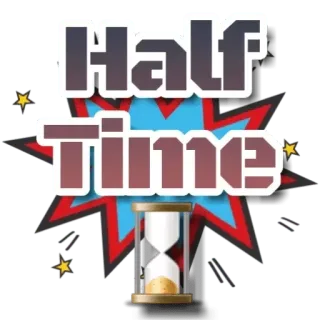 ⌛️ Half Time hourglass, time, halftime, break, sports whatsapp sticker