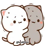😰 @FayysiSticker mèo, dễ thương, kawaii, động vật, sticker telegram sticker