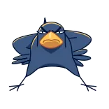 Angry Crow @TgEmojis telegram emojis 🤨