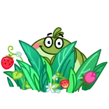 😝 กบ, ธรรมชาติ, การ์ตูน, พืช, สัตว์, น่ารัก telegram sticker