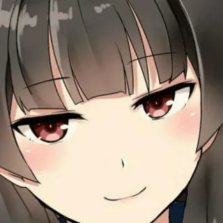 😏 애니메이션 여자, 능글, 만화, 일러스트, 망가, 캐릭터 telegram sticker