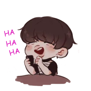 😂 야 돌아방해 귀여운, 소년, 치비, 한국, 핸드폰, 미소 telegram sticker