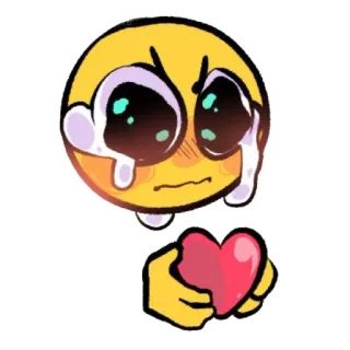 🥺 emoji, weinen, herz, liebe, traurig, kawaii telegram sticker