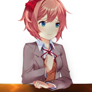 ☺️ Sayori Doki Doki Literature Club! Anime, Personaggio, Carino, Doki Doki Literature Club, Sayori telegram sticker