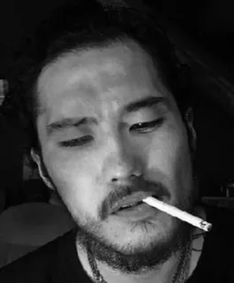 🚬 男, タバコ, ポートレート, 喫煙, 白黒 telegram sticker