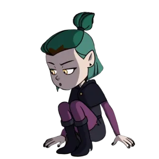 😕 Amity Blight The Owl House การ์ตูน, อามิตี้ ไบลท์, The Owl House, แม่มด, อนิเมะ telegram sticker