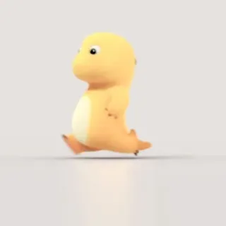 🦕 dinosaurier, tier, süß, orange, gehend telegram sticker