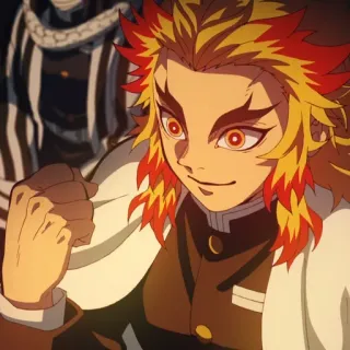 🏮 Kyojuro Rengoku Demon Slayer Anime, Demon Slayer, Rengoku, Feu, Combattant whatsapp sticker
