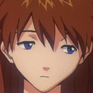 😒 Asuka Langley Sohryu Neon Genesis Evangelion anime, character, redhead, expressionless, Neon Genesis Evangelion, Asuka, Langley, Sohryu telegram sticker