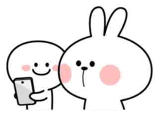 📱 Hase, Häschen, niedlich, kawaii, Tier telegram sticker