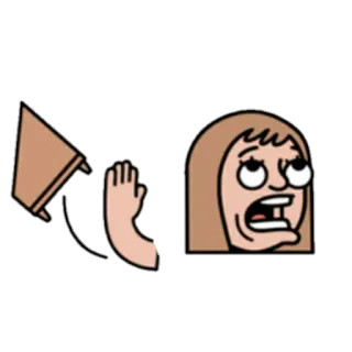 😎 만화풍, 혐오, 구토, 아픈, 화난, 만화 telegram sticker