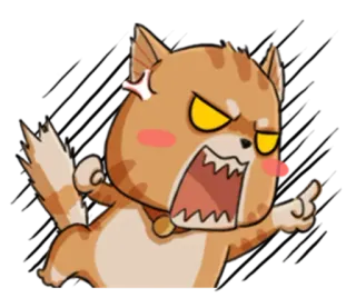 😡 Katze, wütend, Sticker, Cartoon, Tier, Katzenartig telegram sticker