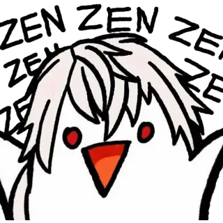 😀 ZEN ZEN ZEN ZEN Anime, Zen, Cartoon, Meme, Lustig telegram sticker