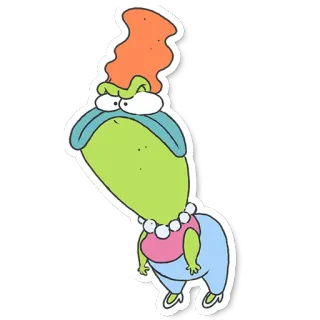 😡 Mrs. Bighead Rocko's Modern Life Мультфильм, Зеленый, Персонаж, Злой, Миссис Большеголова, Новая жизнь Рокко telegram sticker