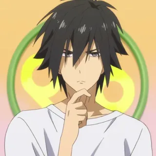 🔮 Anime, Pria, Karakter, Berpikir telegram sticker