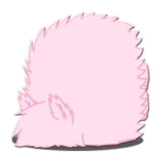 😒 pink, fluffy, animal, cute, sticker telegram sticker