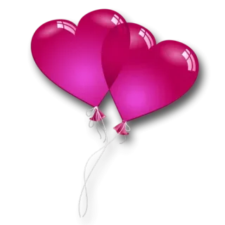 😧 coeur, ballon, amour, rose, fête, décoration telegram sticker
