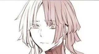 🥀 Anime, Mangá, Retrato, Esboço, Personagem, Cabelo telegram sticker