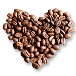 🙄 café, grains de café, coeur, boisson, amour, caféine telegram sticker