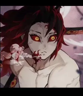 🌓 quỷ, anime, máu, kinh dị, thượng huyền telegram sticker