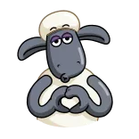 ❤️ Shaun the Sheep sheep, cartoon, animal, cute, heart, love telegram sticker