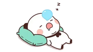 ✨ assonnato, stanco, malato, carino, cartone animato, panda whatsapp sticker