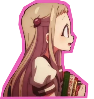 😍 Nene Yashiro Toilet-bound Hanako-kun anime, cartoon, school uniform, girl, books whatsapp sticker