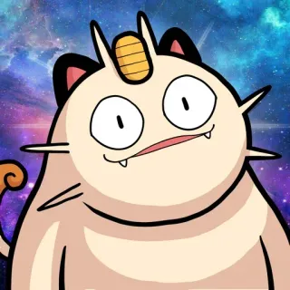 😂 Meowth ポケモン, ニャース, アニメ, 面白い telegram sticker