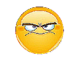 😡 表情符号, 生气, 愤怒, 皱眉, 沮丧 telegram sticker