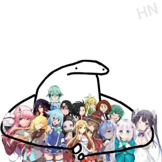 🙂 anime, character, cartoon, sticker telegram sticker