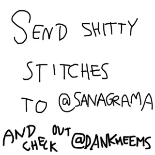 ✏️ SEND SHITTY STITCHES TO @SANAGRAMA AND CHECK OUT @DANKMEEMS Meme, Instagram, Testo, Offensivo telegram sticker