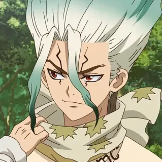 🥬 Senku Ishigami Dr. Stone Аниме, Манга, Наука, Доктор Стоун, Сенку Ишигами whatsapp sticker
