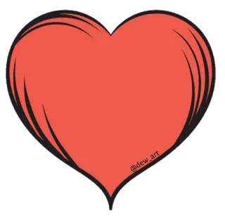 ❤️ @dew_art 하트, 사랑, 미술, 그림, 빨간색 telegram sticker