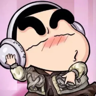 💈 Shin-chan 애니메이션, 만화, 짱구, 캐릭터, 헤드폰 whatsapp sticker