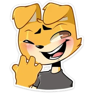 😃 kartun, anjing, tersenyum, melambai, imut telegram sticker