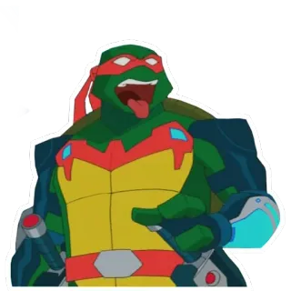 😲 Raphael Teenage Mutant Ninja Turtles cartoon, ninja, turtle, tmnt, teenager telegram sticker