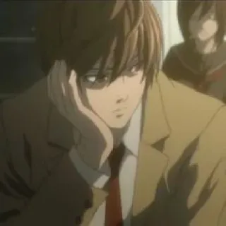 📓 Light Yagami Death Note Аниме, Манга, Интеллектуальный, Спокойный, Думающий telegram sticker