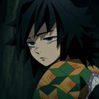 🌊 Giyu Tomioka Demon Slayer Аниме, Манга, Истребитель демонов, Гию Томиока, Персонаж, Японская анимация telegram sticker