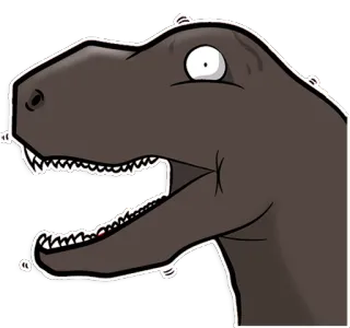 🎤 dinossauro, t-rex, réptil, pré-histórico, animal, desenho animado, ilustração telegram sticker