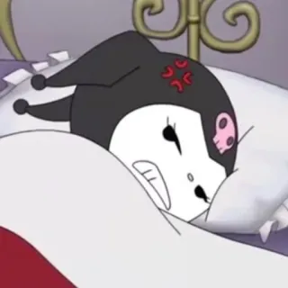 😠 Kuromi 쿠로미, 화남, 산리오, 애니메이션 telegram sticker