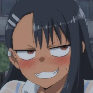 🍬 Nagatoro Don't Toy With Me, Miss Nagatoro Anime, Nagatoro, Dessin animé, Expression du visage, Personnage telegram sticker