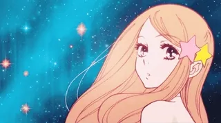 ✨ anime, ragazza, stella, capelli, stelle, illustrazione, carino telegram sticker
