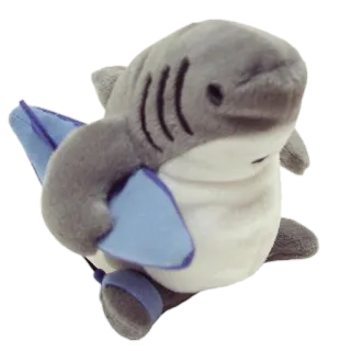 🦈 Squalo, Peluche, Animale, Creatura marina, Giocattolo telegram sticker