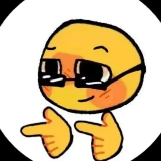 😎 Emoji, Meme, Sombong, Hadapi saja, Kacamata, Pistol jari telegram sticker